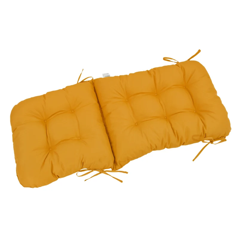 Coussin Chaise Dossier Haut 120x50 Jaune - Capitonné (Confort 8cm)