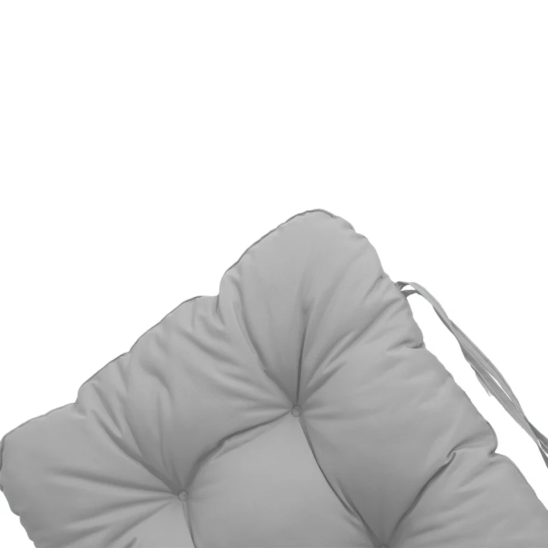 Coussin Chaise Dossier Haut 120x50 Gris Galet - Capitonné (Confort 8cm)