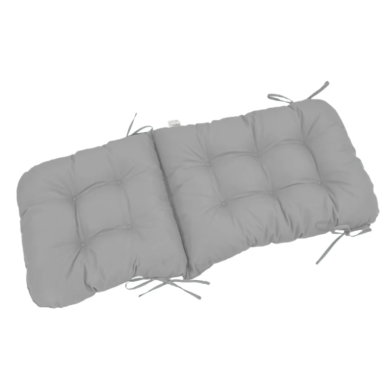 Coussin Chaise Dossier Haut 120x50 Gris Galet - Capitonné (Confort 8cm)