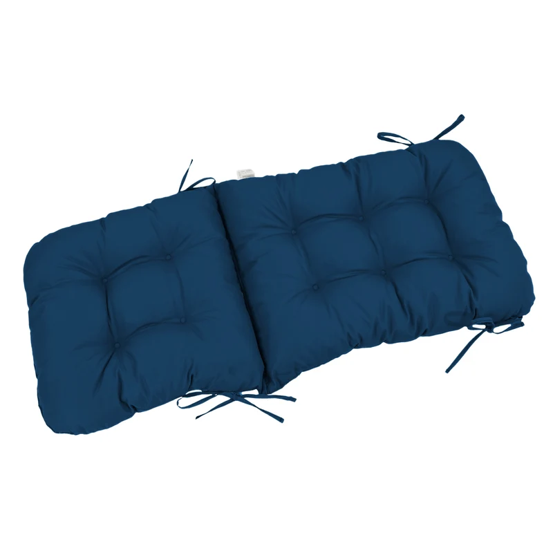 Coussin Chaise Dossier Haut 120x50 Bleu Pétrole - Capitonné (Confort 8cm)