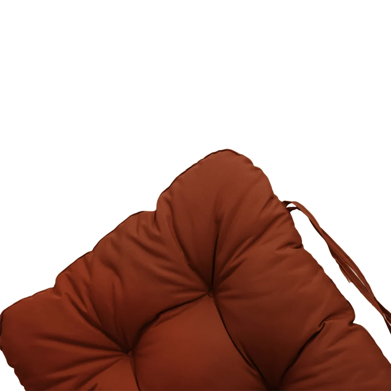 Coussin Chaise Dossier Haut 120x50 Terracotta - Capitonné (Confort 8cm)