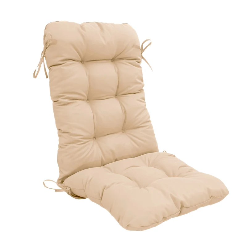 Coussin Chaise Dossier Haut 120x50 Beige - Capitonné (Confort 8cm)