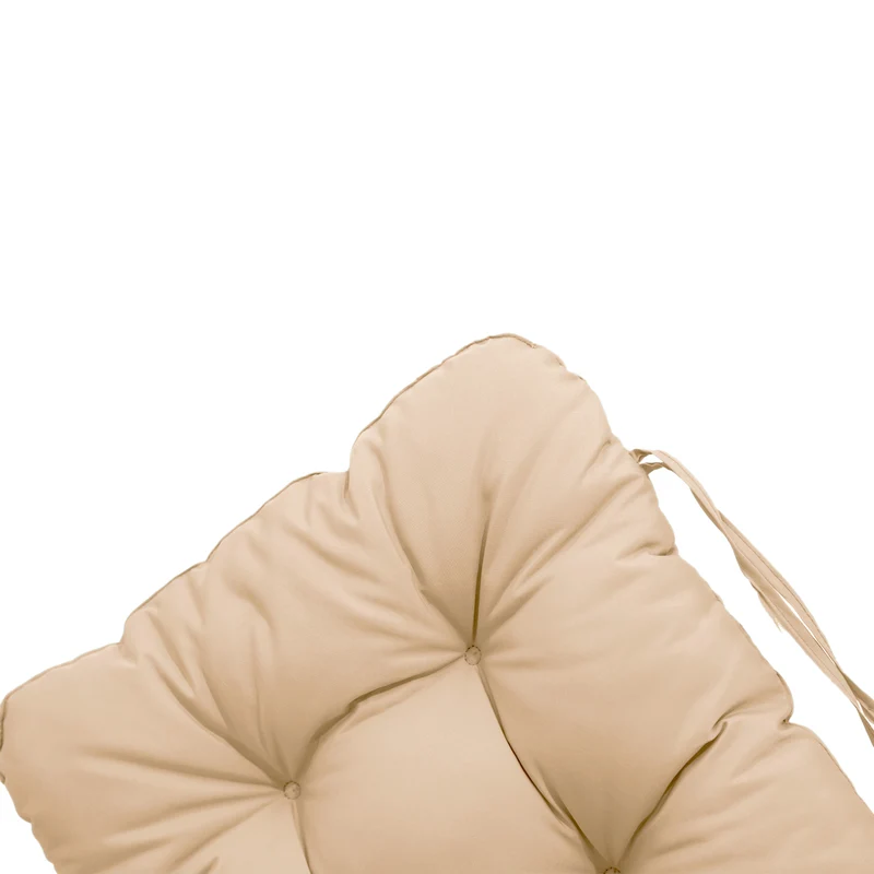 Coussin Chaise Dossier Haut 120x50 Beige - Capitonné (Confort 8cm)