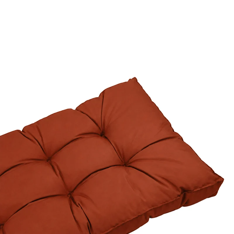 Ensemble Coussins Capitonné Banquette 120x60 Terracotta - Épais 15cm (1 Assise + 2 Dossiers)