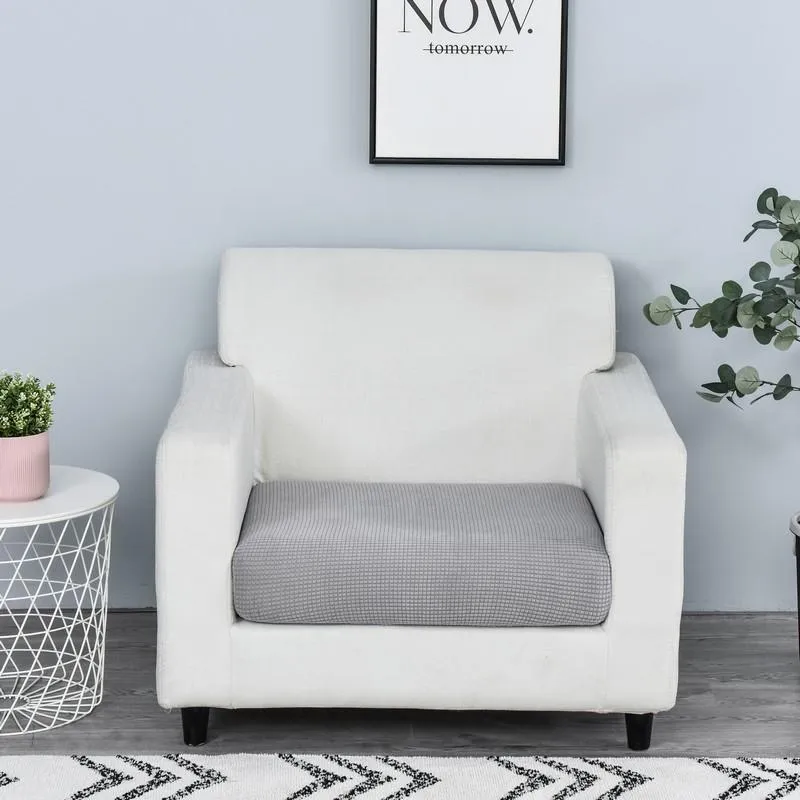 Housse Gris Clair pour Coussin d'Assise de Canapé