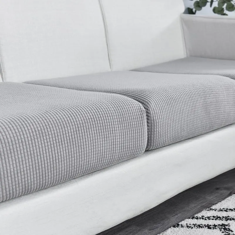 Housse Gris Clair pour Coussin d'Assise de Canapé