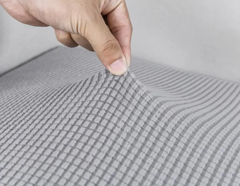 Housse Gris Clair pour Coussin d'Assise de Canapé