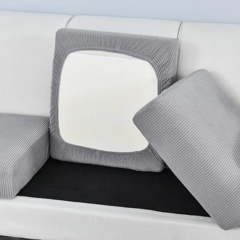 Housse Gris Clair pour Coussin d'Assise de Canapé