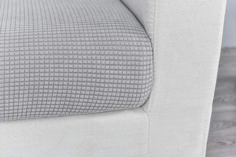 Housse Gris Clair pour Coussin d'Assise de Canapé