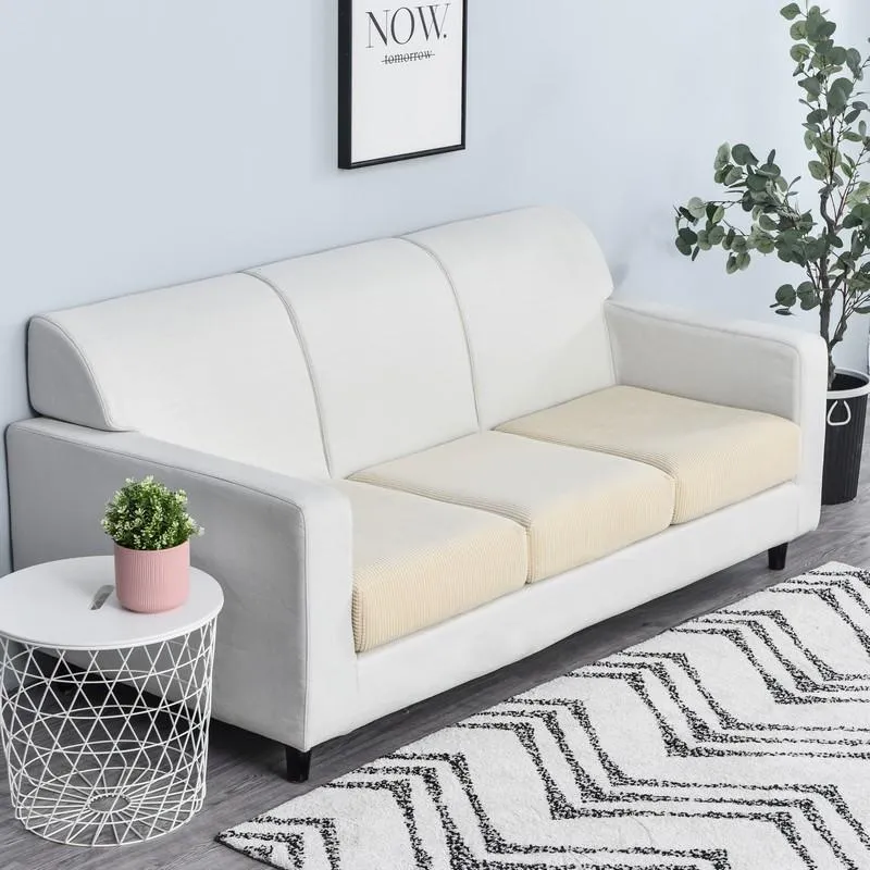 Housse Beige pour Coussin d'Assise de Canapé
