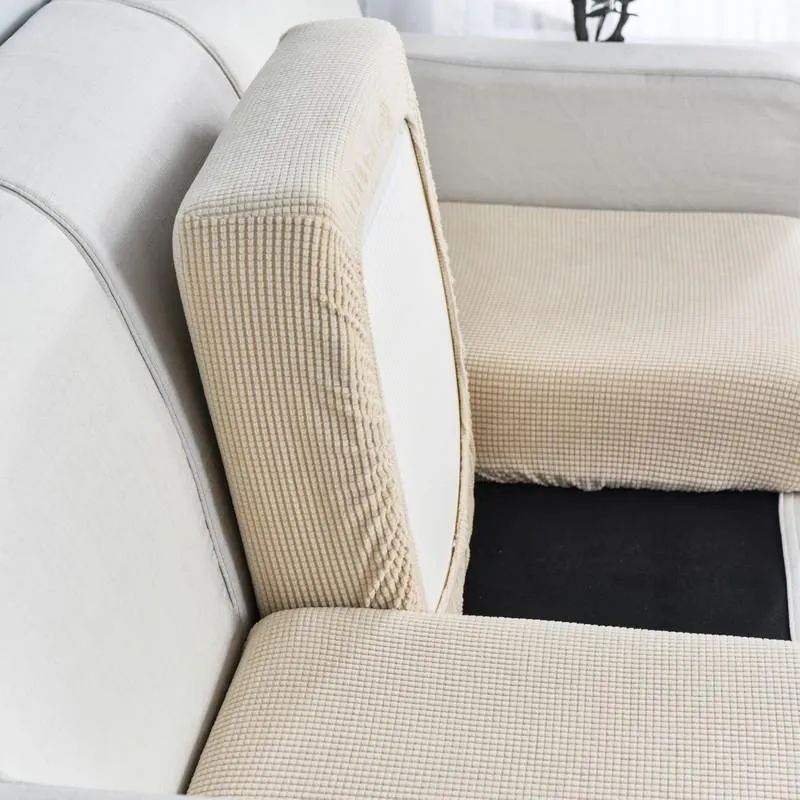 Housse Beige pour Coussin d'Assise de Canapé