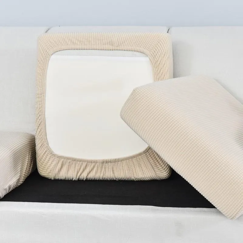 Housse Beige pour Coussin d'Assise de Canapé