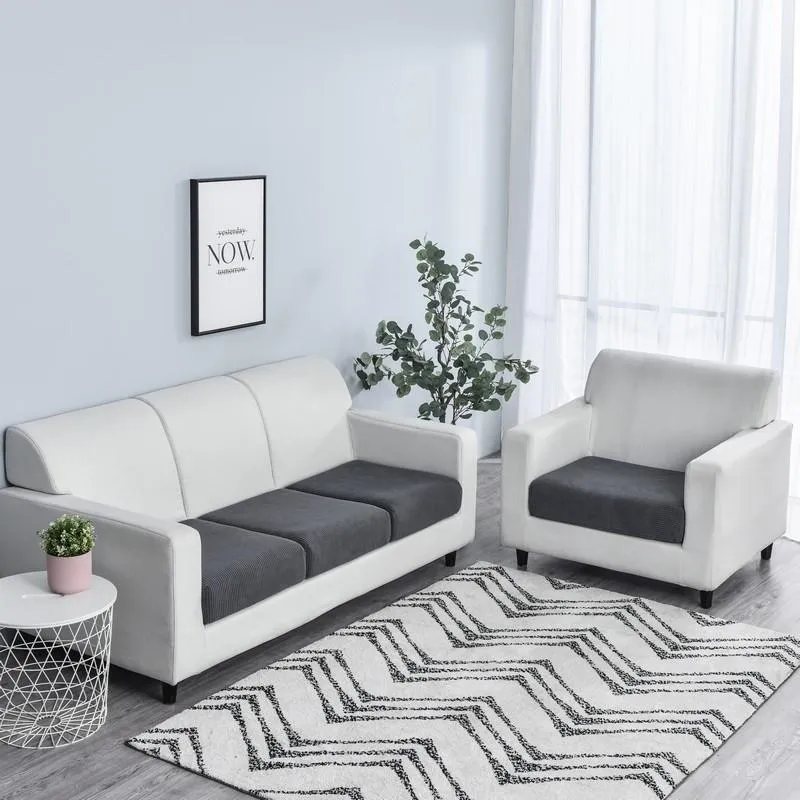 Housse Gris Foncé pour Coussin d'Assise de Canapé
