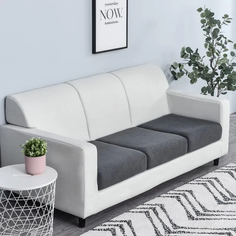 Housse Gris Foncé pour Coussin d'Assise de Canapé