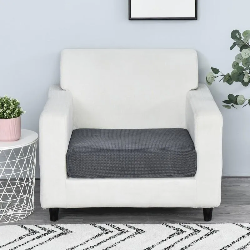 Housse Gris Foncé pour Coussin d'Assise de Canapé