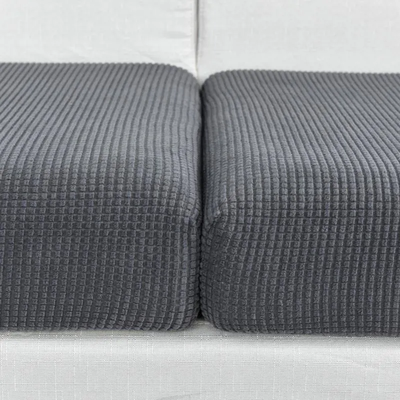 Housse Gris Foncé pour Coussin d'Assise de Canapé