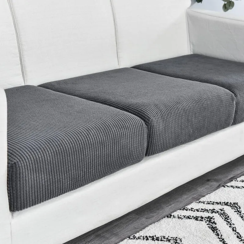 Housse Gris Foncé pour Coussin d'Assise de Canapé