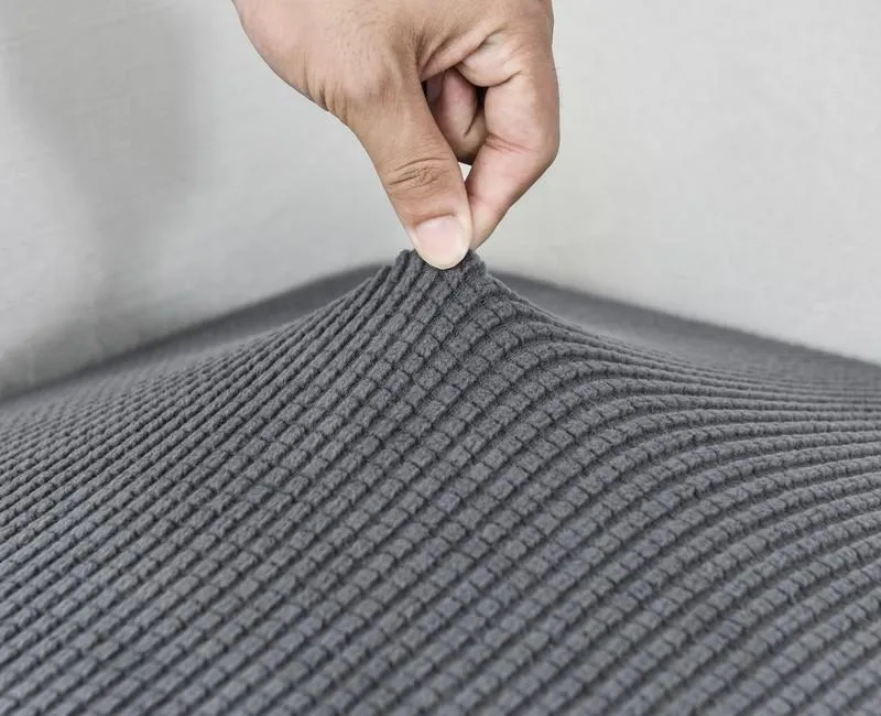 Housse Gris Foncé pour Coussin d'Assise de Canapé