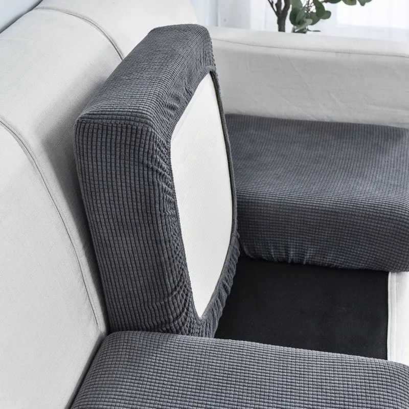 Housse Gris Foncé pour Coussin d'Assise de Canapé