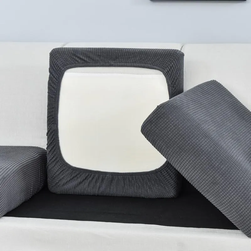 Housse Gris Foncé pour Coussin d'Assise de Canapé