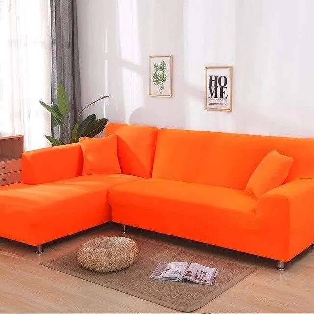 Housse de Canapé d'Angle Orange