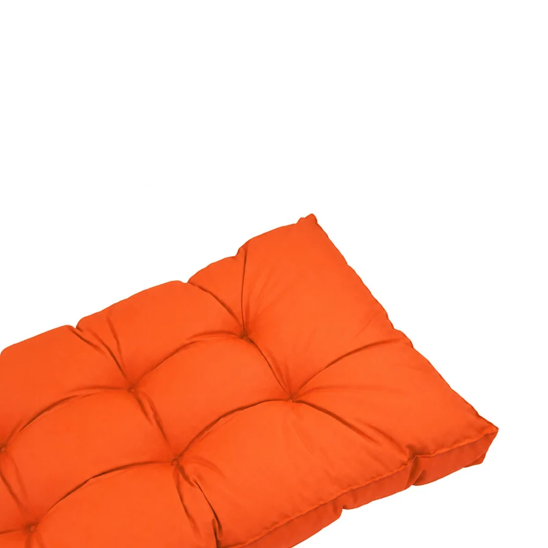 Ensemble Coussins Capitonné Banquette 100x50 Orange - Épais 15cm (1 Assise + 2 Dossiers)