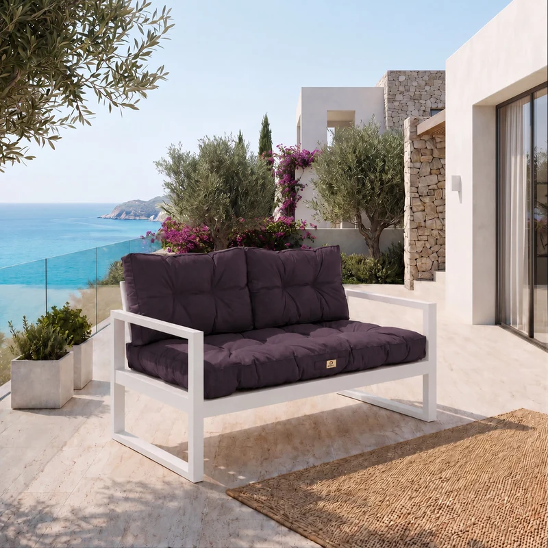 Ensemble Coussins Capitonné Banquette 100x50 Gris Carbone - Épais 15cm (1 Assise + 2 Dossiers)