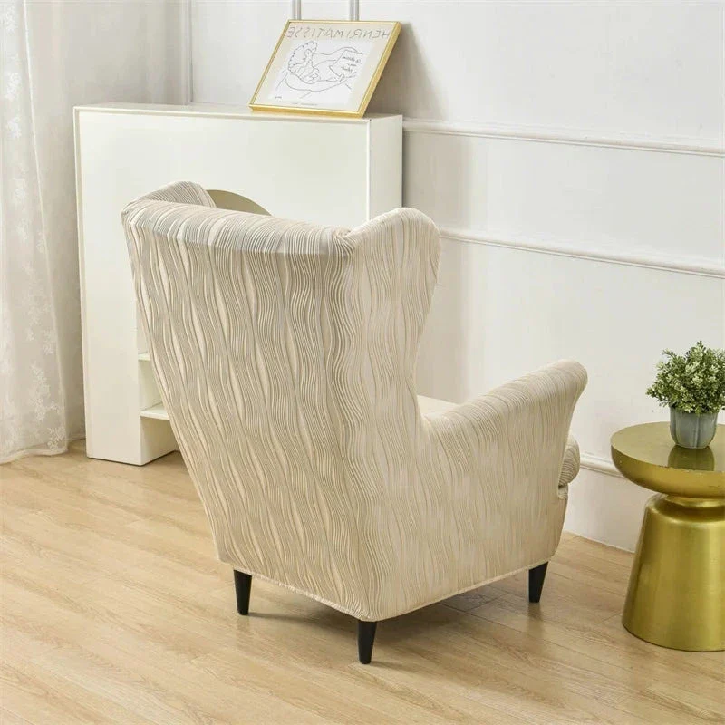 Housse pour fauteuil IKEA Strandmon texture ondulée