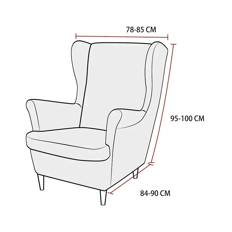 Housse pour fauteuil IKEA Strandmon texture ondulée