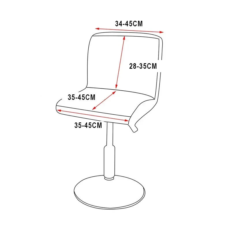 Housse de chaise de bar imperméable extensible texture feuille d'hibiscus