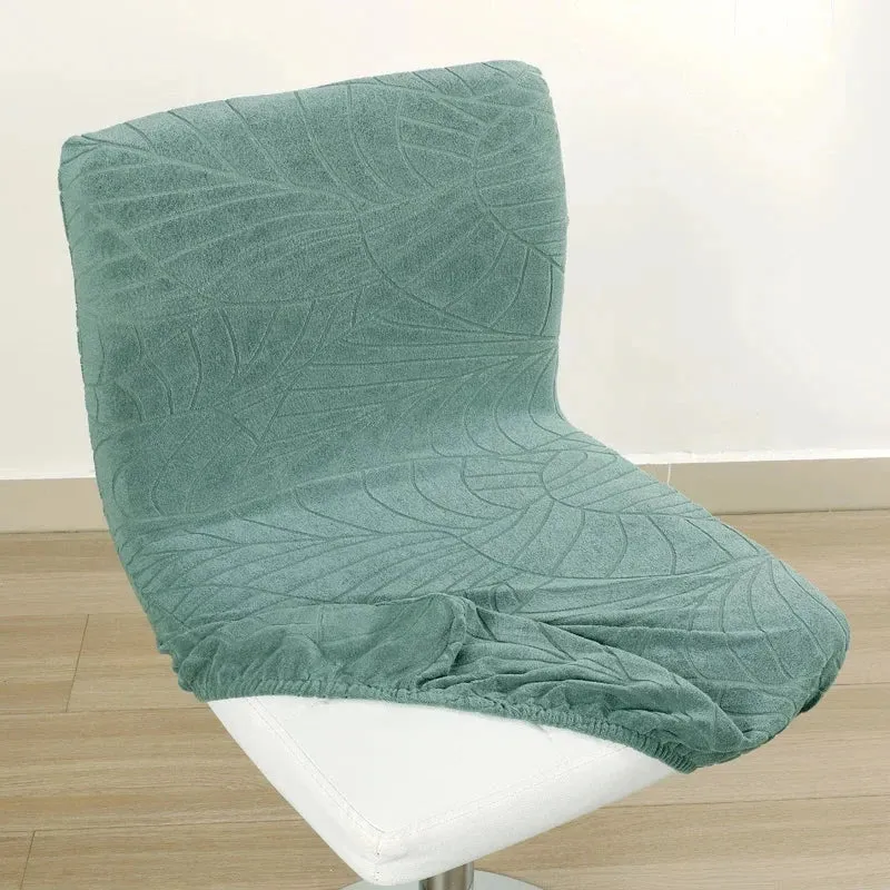 Housse de chaise de bar imperméable extensible texture feuille d'hibiscus