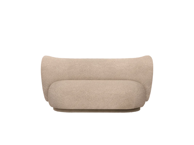 Rico Sofa 2-seater - Raw Bouclé - Natural