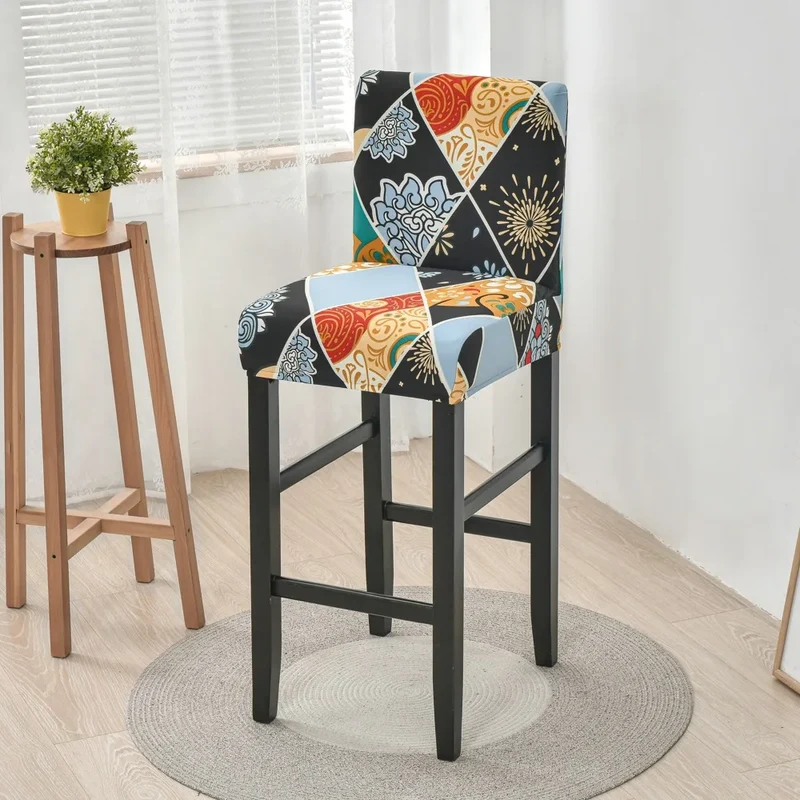 Housse pour tabouret de bar extensible en lycra - 34 Motifs