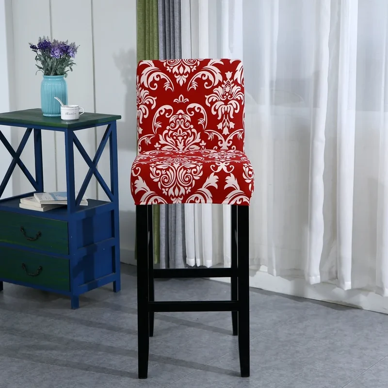 Housse pour tabouret de bar extensible en lycra - 34 Motifs