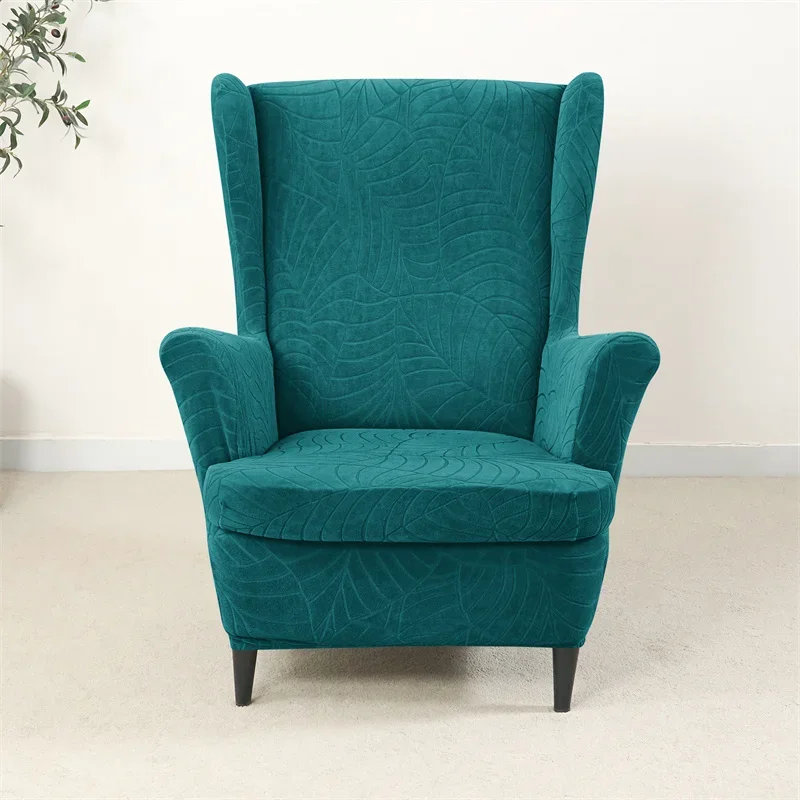 Housses pour fauteuil IKEA STRANDMON + pouf repose-pieds imperméable hibiscus - lot de 3 housses