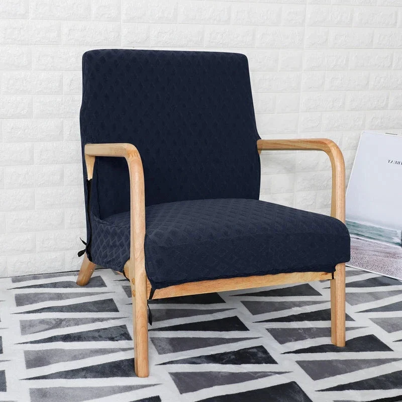 Housse de fauteuil scandinave style IKEA EKENÄSET texture losange imperméable