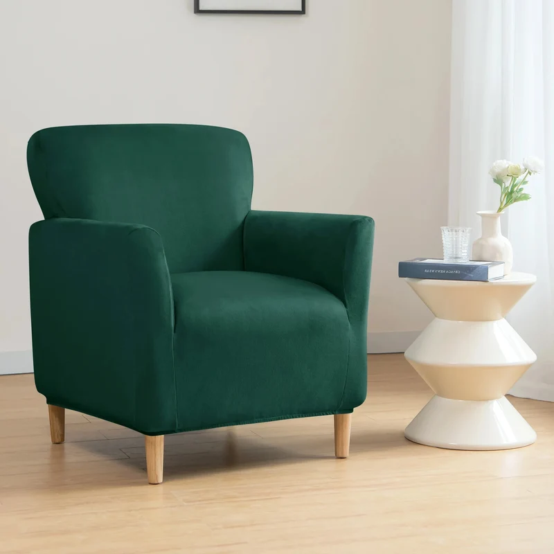 Housse pour fauteuil club extensible pur velours