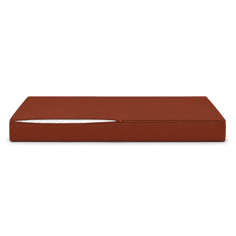 Ensemble Coussins Salon Jardin 100x50 Terracotta - Déhoussable & Anti-UV (1 Assise + 2 Dossiers)