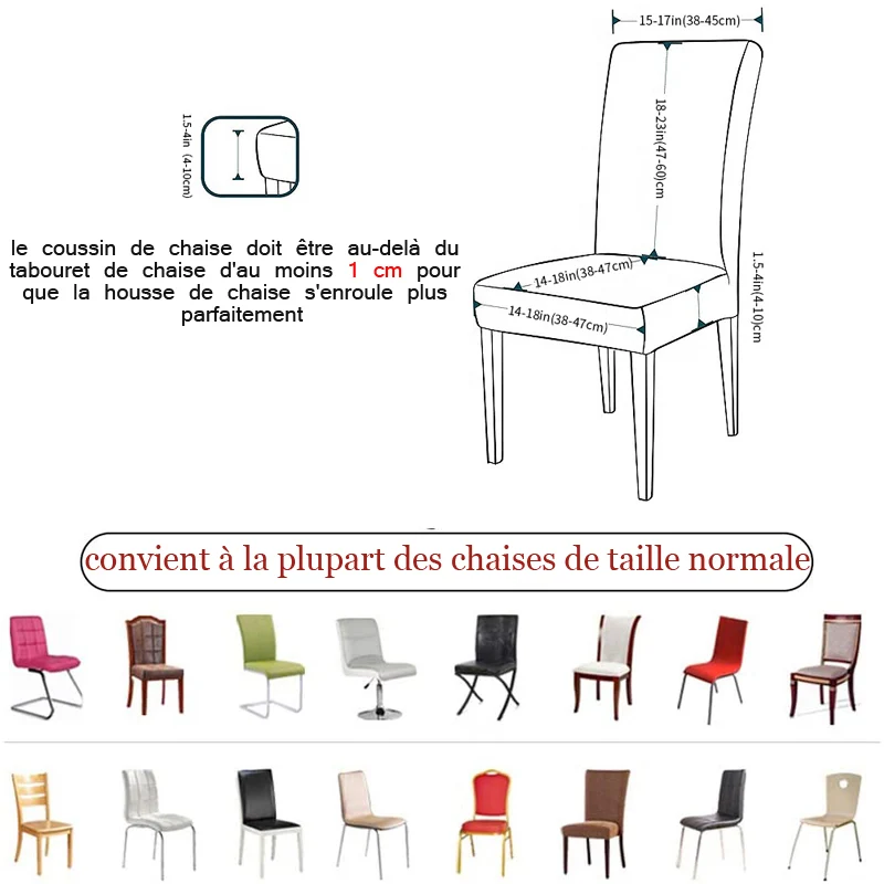 Housse de Chaise PU Cuir Jaune