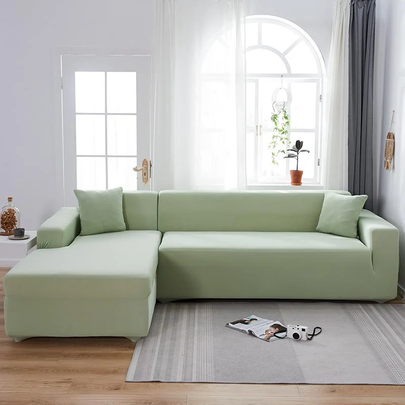 Housse de Canapé d'Angle Vert d'eau