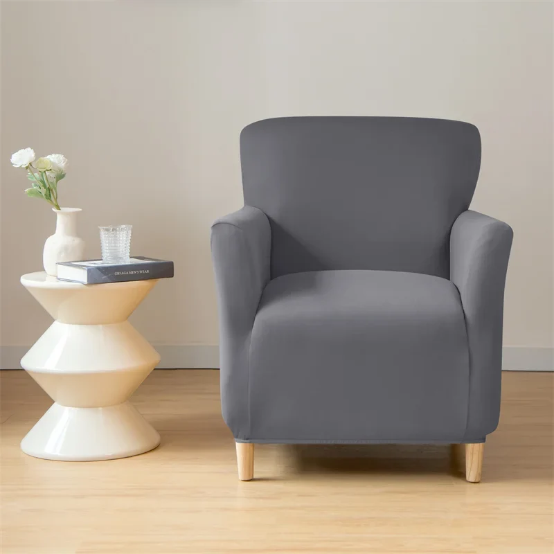 Housse pour fauteuil club extensible en lycra imperméable couleurs unies
