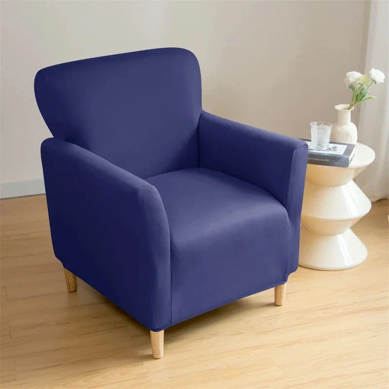 Housse pour fauteuil club extensible en lycra imperméable couleurs unies