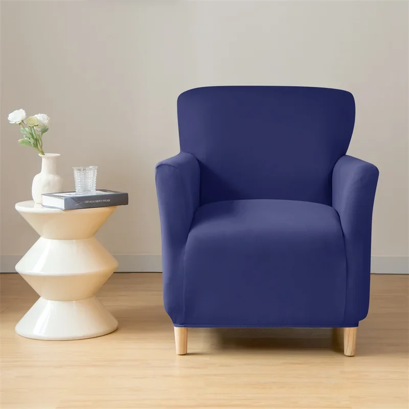 Housse pour fauteuil club extensible en lycra imperméable couleurs unies