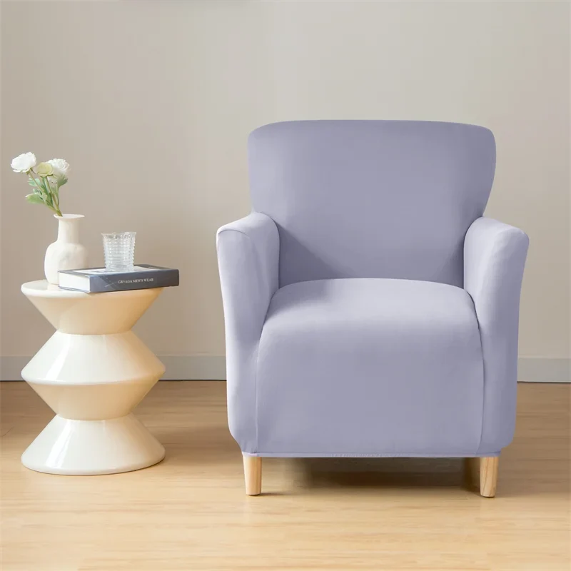 Housse pour fauteuil club extensible en lycra imperméable couleurs unies