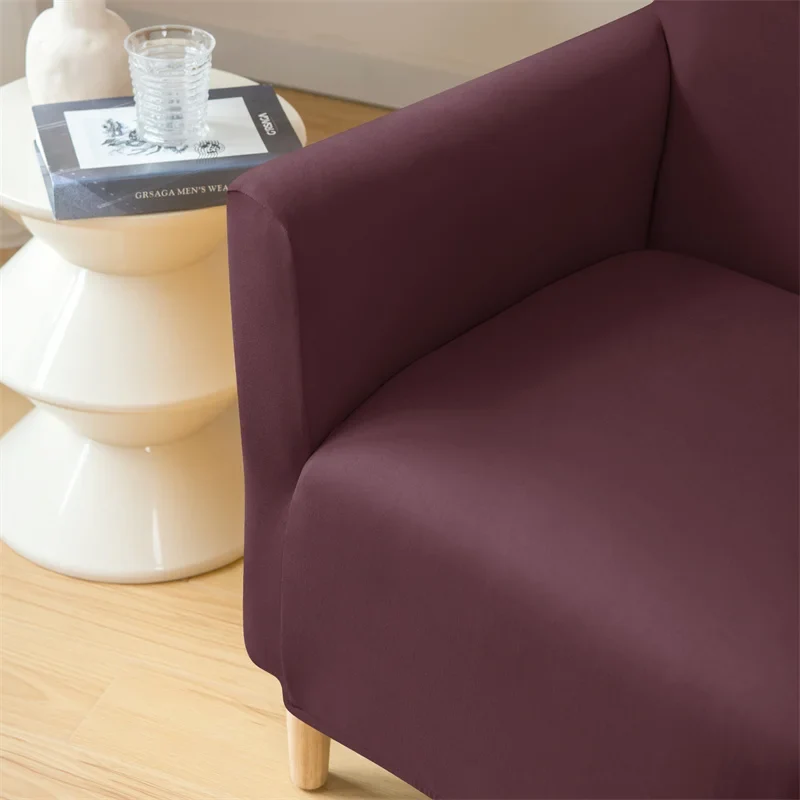 Housse pour fauteuil club extensible en lycra imperméable couleurs unies