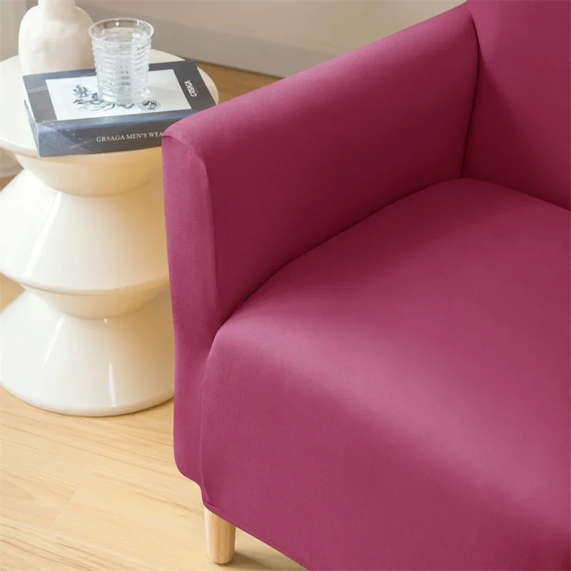 Housse pour fauteuil club extensible en lycra imperméable couleurs unies
