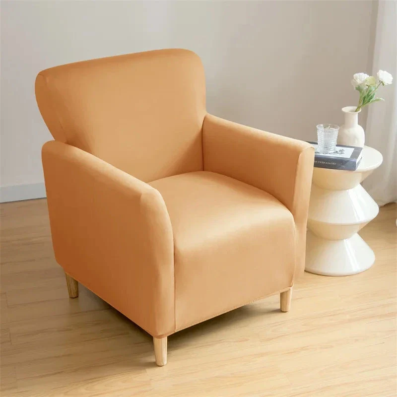 Housse pour fauteuil club extensible en lycra imperméable couleurs unies
