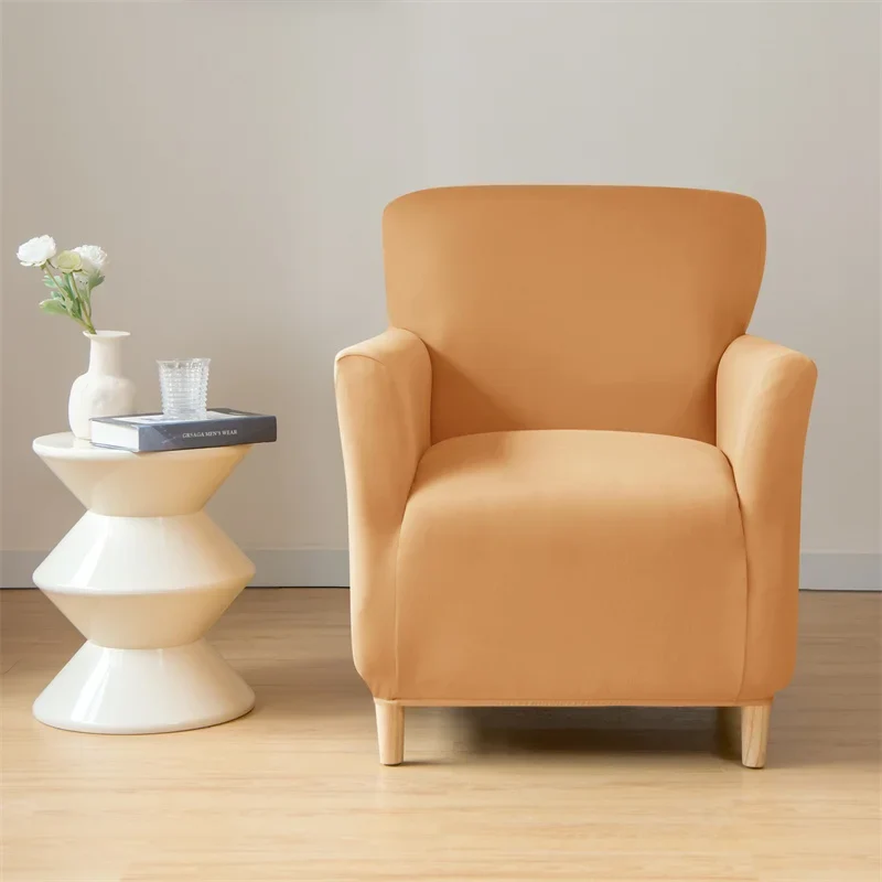 Housse pour fauteuil club extensible en lycra imperméable couleurs unies
