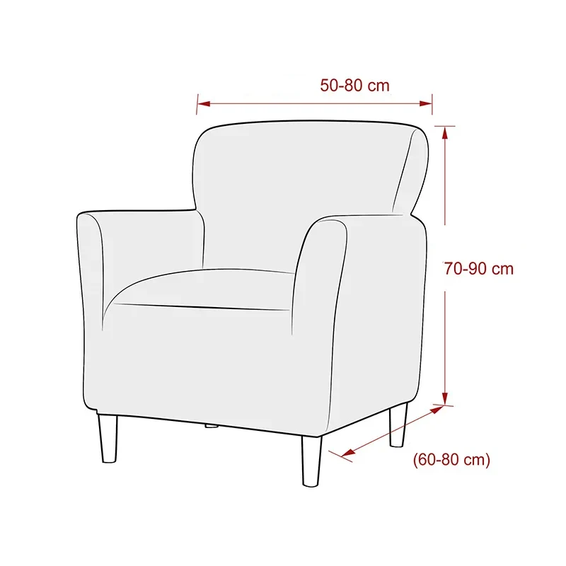 Housse pour fauteuil club extensible en velours damassé