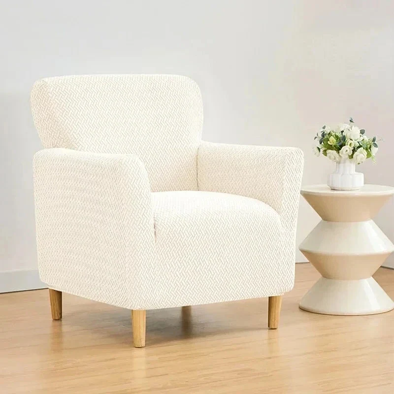 Housse pour fauteuil club extensible en velours damassé